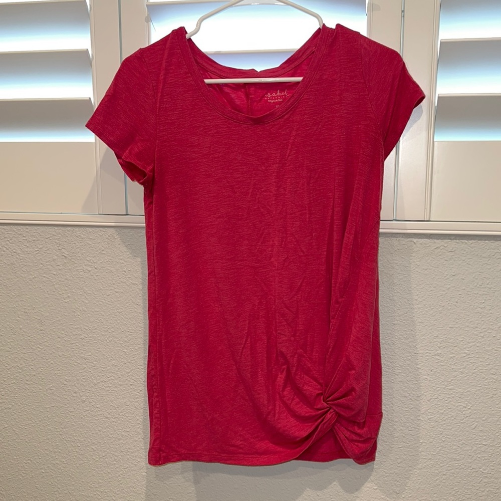 Isabel Maternity Knotted Tee, Pink, Size: XS